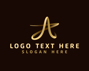 Personality - Premium Star Swoosh Letter A logo design