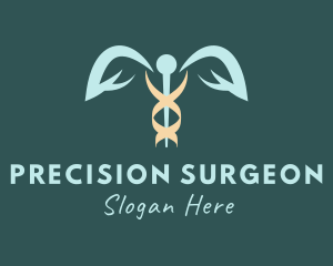 Clinic Physician Caduceus logo design