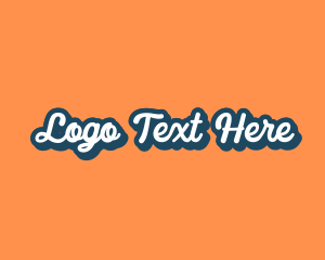 Retro Cursive Comic logo