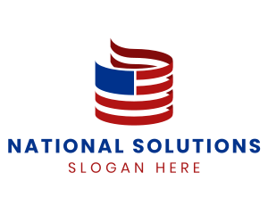 American National Flag logo design