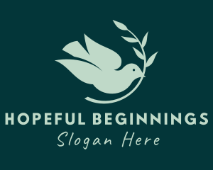 Holy Spirit Bird Leaf logo
