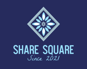 Square Snowflake Decor  logo design