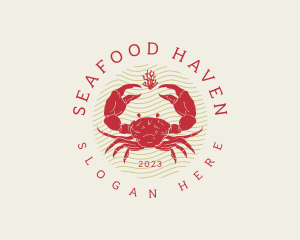 Crustacean Crab Seafood logo design