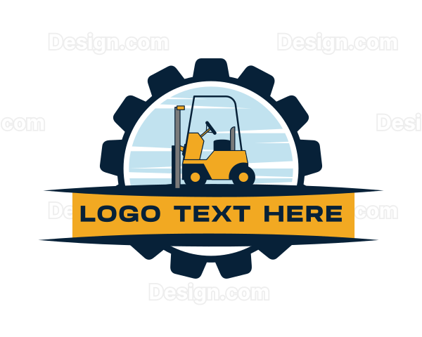 Forklift Cog Machinery Logo