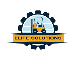 Forklift Cog Machinery Logo