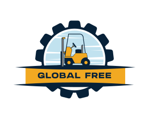 Forklift Cog Machinery logo design