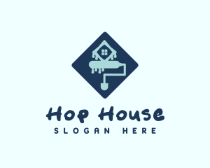 Paint Roller House Paint logo design