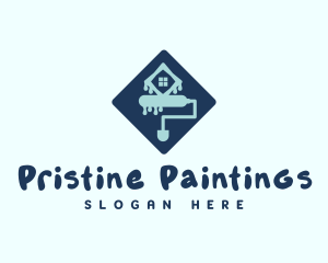 Paint Roller House Paint logo design