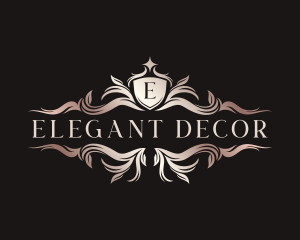 Decorative Shield Crest logo design