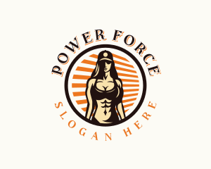 Sexy Strong Woman logo design