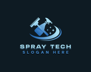 Spray Squeegee Disinfection logo design