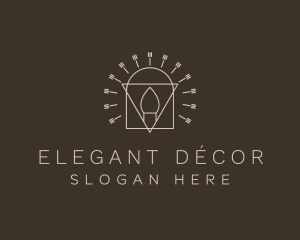 Home Decor Candle Light logo design