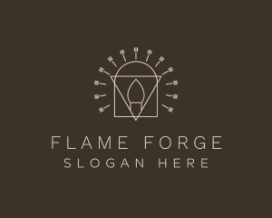 Home Decor Candle Light logo design