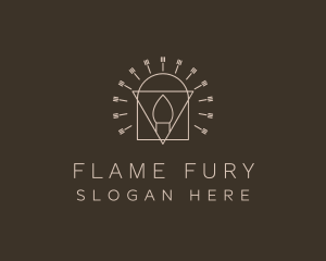 Home Decor Candle Light logo design