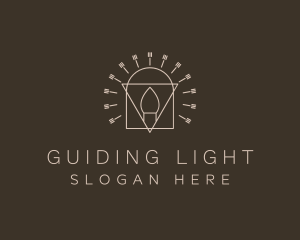 Home Decor Candle Light logo design