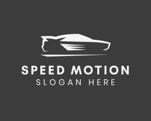 Gray Speed Race Car logo design