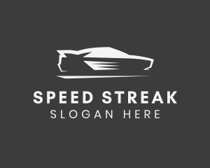 Gray Speed Race Car logo design