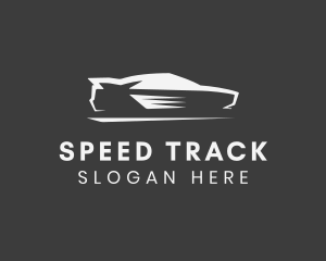 Gray Speed Race Car logo design