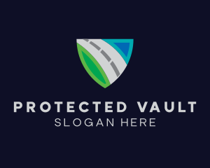 Highway Travel Shield logo design