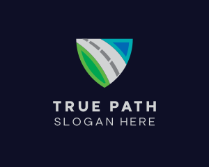 Highway Travel Shield logo design