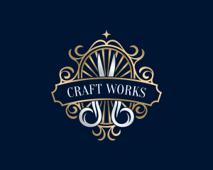 Luxury Craft Scissors logo design