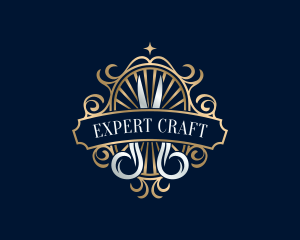Luxury Craft Scissors logo design