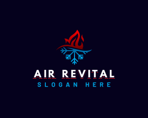 Heating Cooling Ventilation logo design