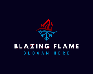 Heating Cooling Ventilation logo design