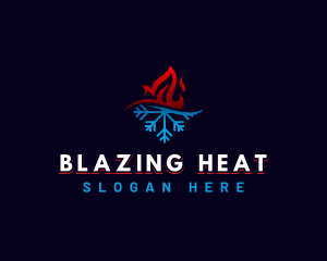 Heating Cooling Ventilation logo design