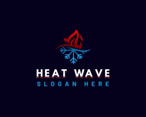 Heating Cooling Ventilation logo design