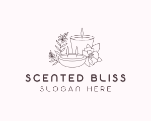 Flower Scented Candles logo design