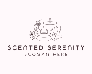 Flower Scented Candles logo design