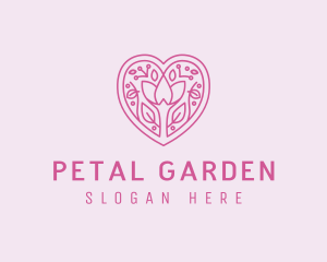 Nature Flower Heart logo design