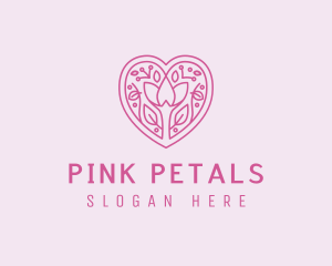 Nature Flower Heart logo design