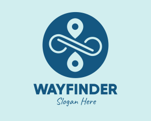 Location Pin Navigation logo design