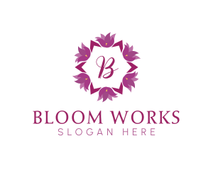 Flower Wreath Cosmetics logo design