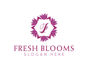 Flower Wreath Cosmetics logo design