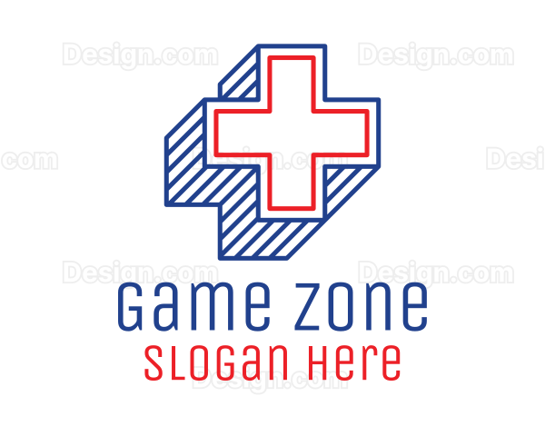 3D Lines Medical Cross Logo