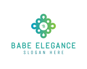 Gradient Flower Cosmetics logo design