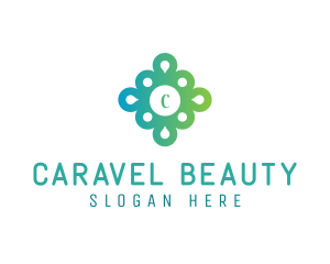 Gradient Flower Cosmetics logo design