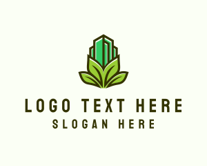 Tower - Leaf Tower Building logo design