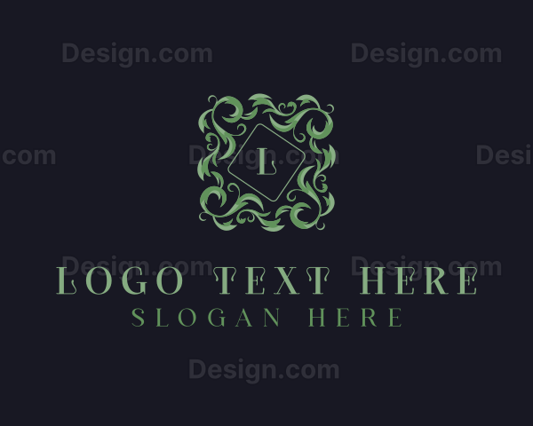 Natural Wreath Leaves Logo