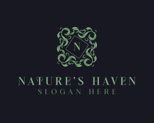 Natural Wreath Leaves logo design