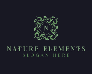 Natural Wreath Leaves logo design