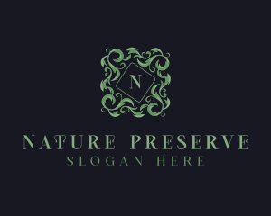 Natural Wreath Leaves logo design