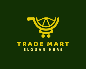 Lemon Pushcart Shopping logo design