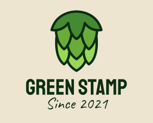 Green Hops Plant  logo design