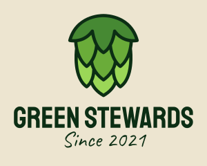 Green Hops Plant  logo design