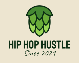 Green Hops Plant  logo design