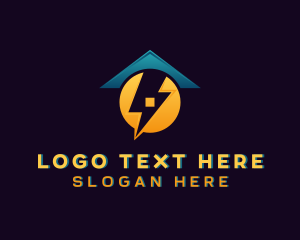 Lightning House Electrician Logo